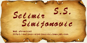 Selimir Simijonović vizit kartica
